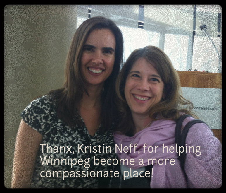 Kristin Neff at the Compassion Project workshop on self compassion in Winnipeg Manitoba March 2013